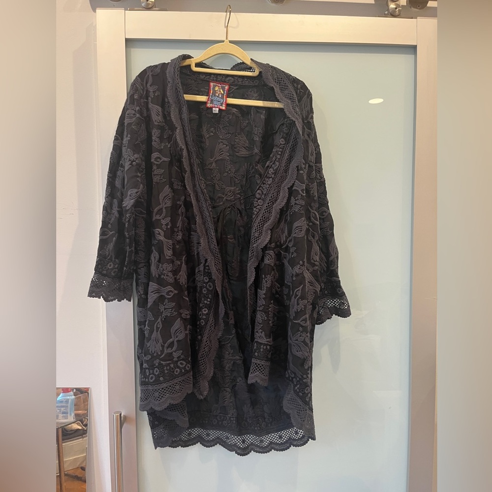 Johnny Was Kimono - washed black color, worn once